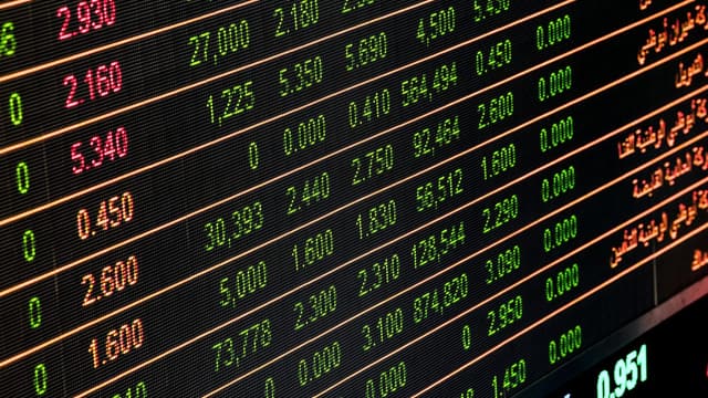 Painel eletrônico de cotações da bolsa